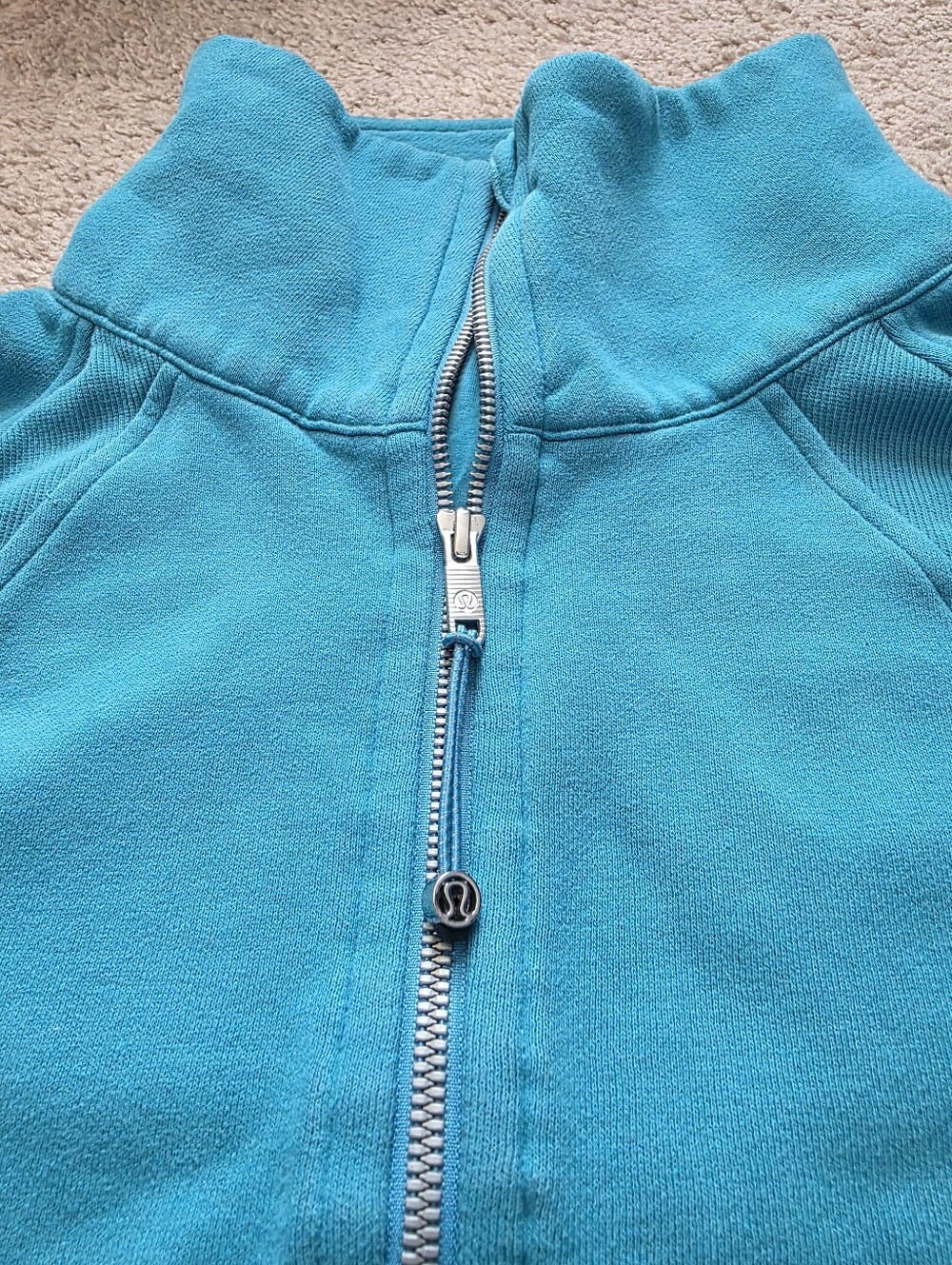 Lululemon Scuba Oversized Funnel Neck Half Zip Oceanic Blue M/L - Picture 2 of 4